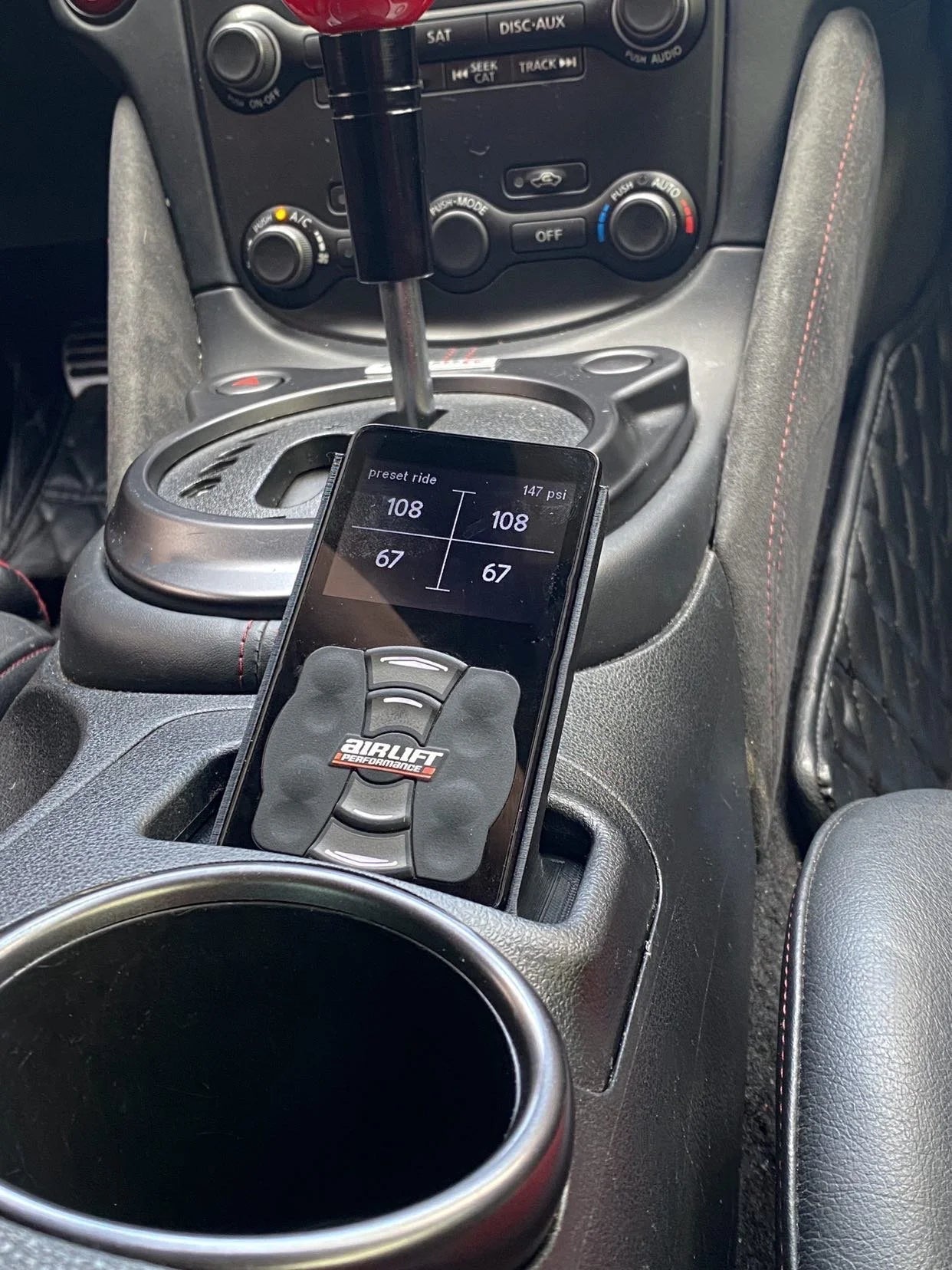 Nissan 370Z Airlift Performance Controller Mount - Angled - Lunar Loox