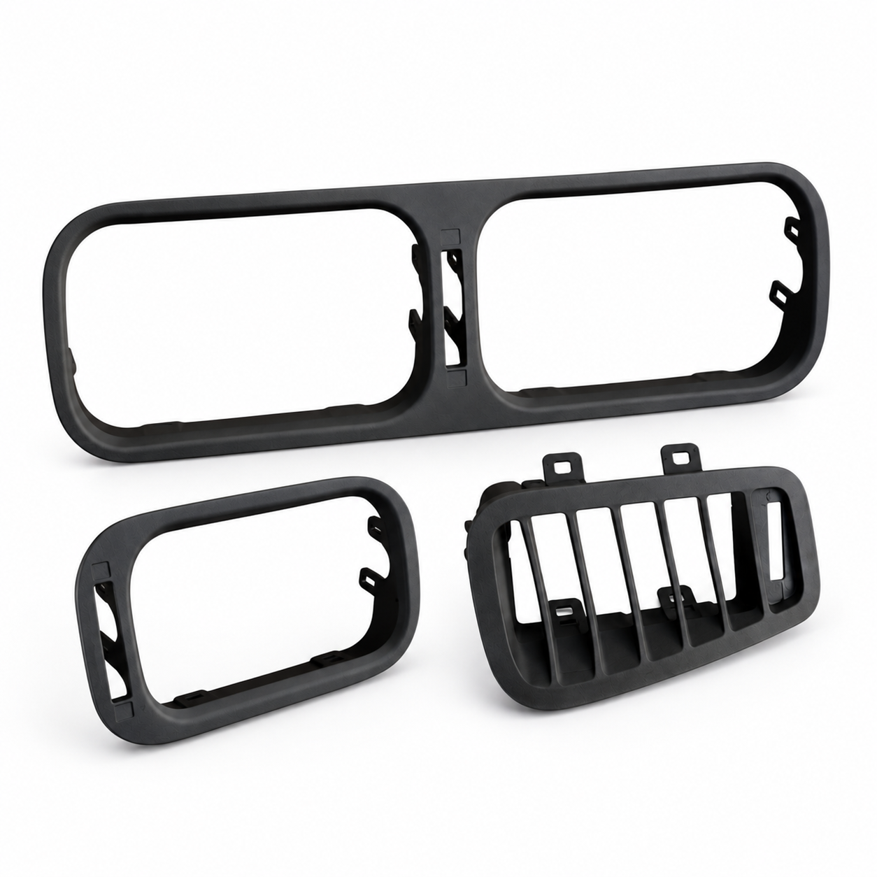 S13 240SX AC Vent Bezel Set - Injection Molded ABS Dash Vent Trim (1989-1994)